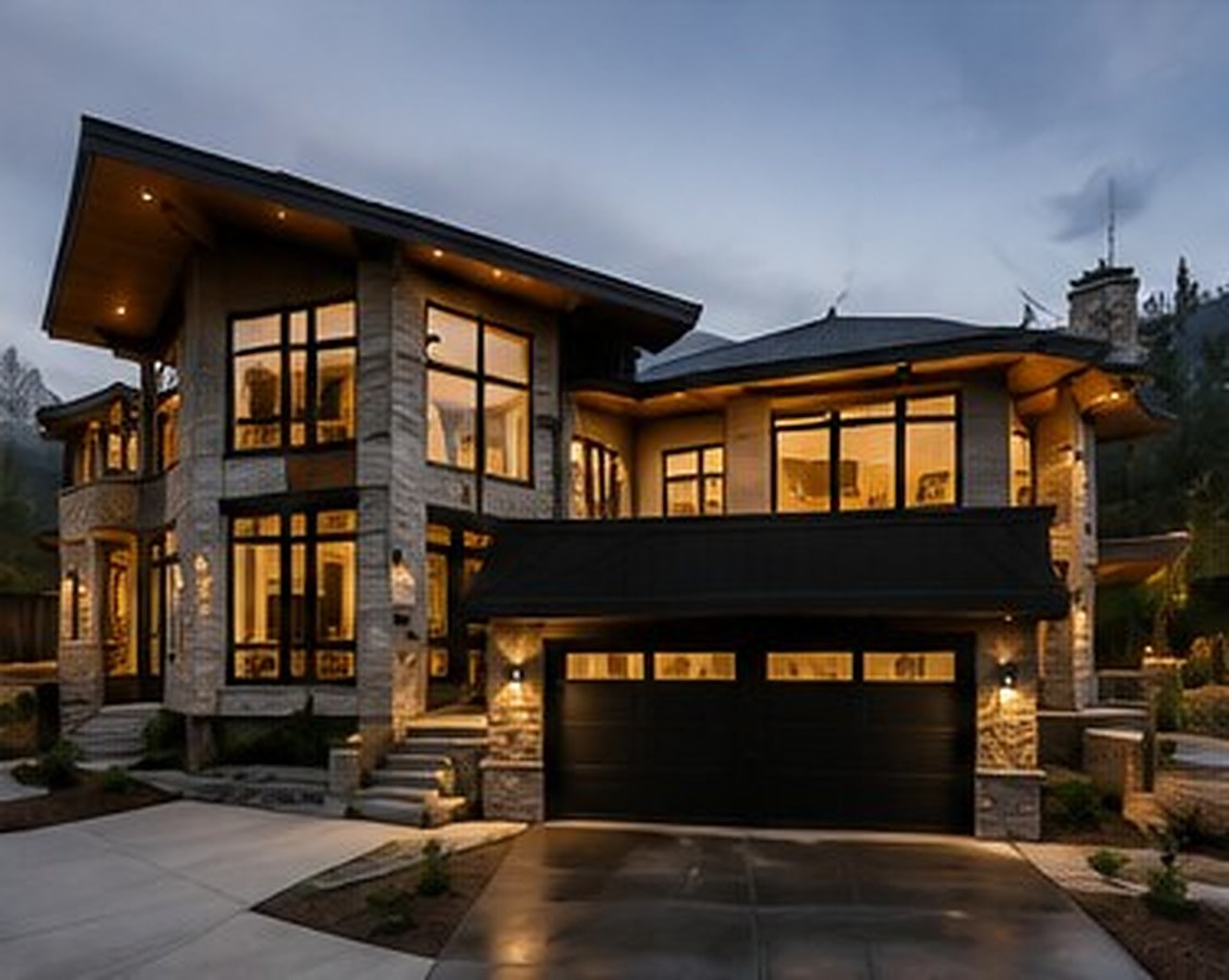 Custom home interior living room