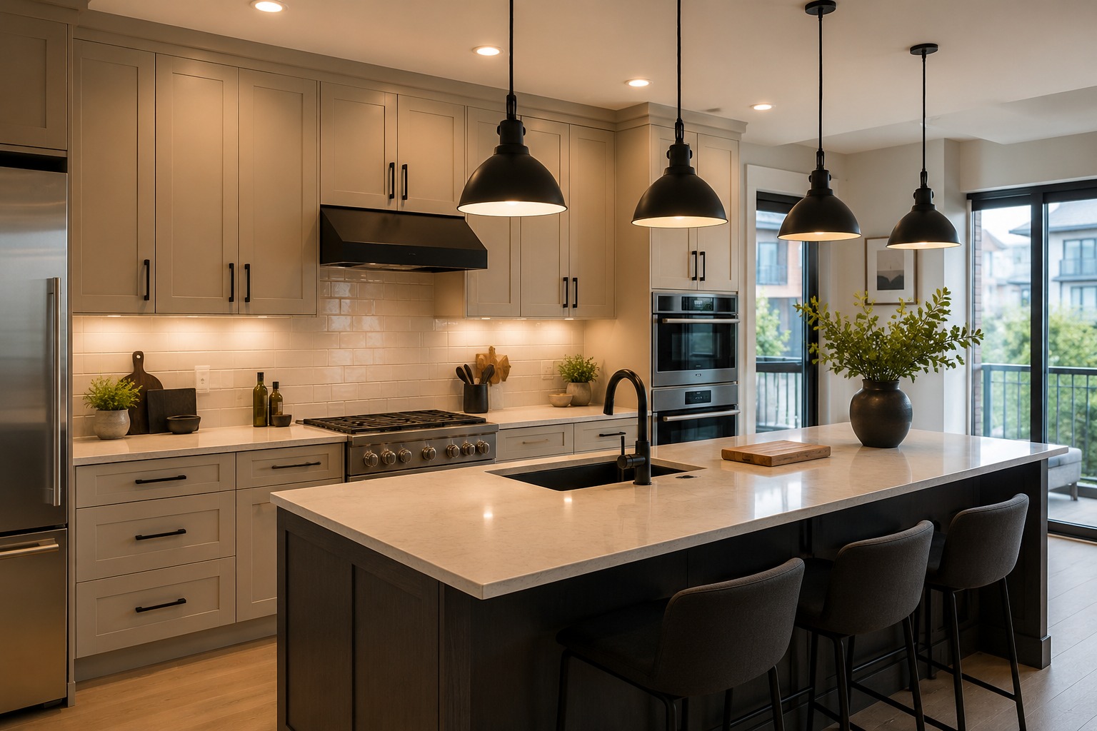 Open concept kitchen renovation